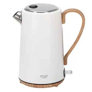 Elektriskais tējkanna Adler AD 1352 — 1,7 L metāla korpuss, 1850–2200 W, verama vāciņa, 360° pamatne