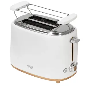 Toaster with grill Adler AD 3225, 2-slice countertop toaster, 950 W, 6 browning levels, defrost, stop/cancel