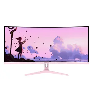 Изогнутый компьютерный монитор Arozzi Nova 34" (86,4 см) 3440×1440 21:9 LED 1 мс Розовый