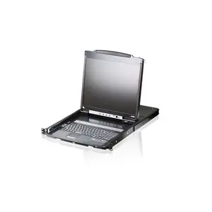 Rēķa konsole ATEN CL5800N 19" (48,3 cm) LCD 1280x1024 VGA USB/PS/2 tastatūra & pele 1U metāla melna