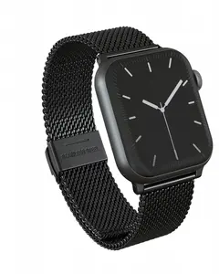 Metal mesh watch strap Burga for Apple Watch 38/40 mm (black)