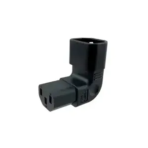 Power adapter PREMIUMCORD IEC C13 to IEC C14 right-angle vertical, 230V 10A
