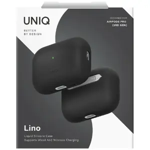 Protective silicone case Uniq Lino for AirPods Pro 3rd gen — gray