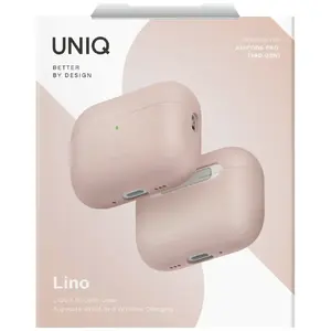 Protective silicone case Uniq Lino for AirPods Pro 3rd gen — pink