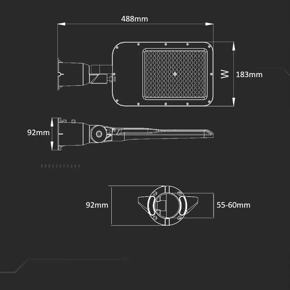 LED street light V-tac SAMSUNG Chip 100W 6500K Photo 5