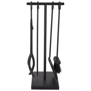 Fireplace tool set DOFLAME K154-B, 5-piece, black