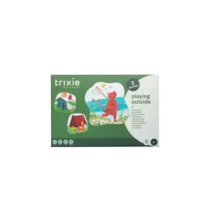 Набор пазлов Trixie — «Игра на улице», 3 пазла для детей, компактные деревянные пазлы