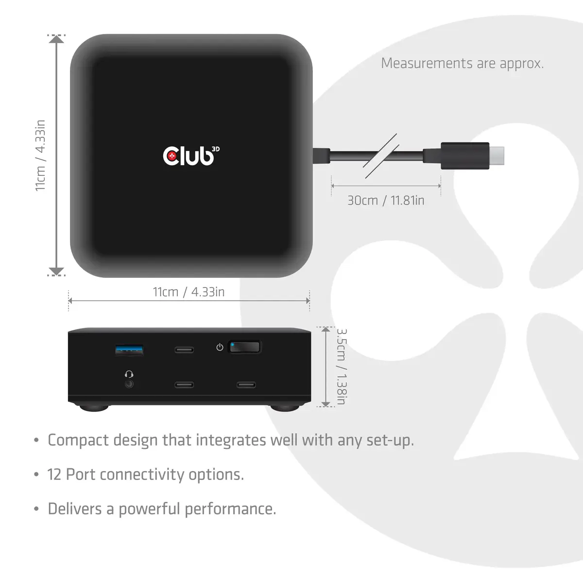 CLUB 3D CSV-2542 USB-C док-станция DisplayLink Photo 4