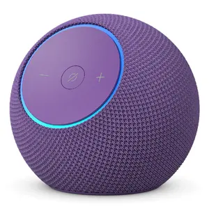Smart speaker Amazon Echo Dot Max — spherical Alexa device, Wi‑Fi 802.11a/b/g/n/ac/ax/ax (6E), wireless connectivity, battery powered, 110×110×99 mm, purple
