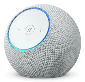 Smart speaker Amazon Echo Dot Max — spherical Alexa device, wireless, Wi‑Fi 802.11a/b/g/n/ac/ax/6E, battery powered, Ø110×99 mm, white