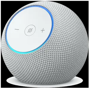 Viedais skaļrunis Amazon Echo Dot Max — sfērisks ar Alexa, bezvadu, Wi‑Fi 802.11a/b/g/n/ac/ax/6E, ar akumulatoru, Ø110×99 mm, balts
