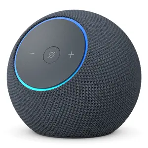 Smart speaker Amazon Echo Dot Max — spherical Alexa device, wireless Wi‑Fi 802.11a/b/g/n/ac/ax/6E, battery powered, 110×110×99 mm, black