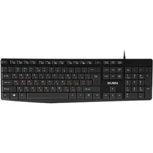 Wired USB Keyboard SVEN KB-S305 black — standard layout, membrane keys
