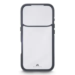Чехол-крышка для мобильного телефона Black Rock 00080397 для Apple iPhone 17 Pro, подходит для экрана до 16 см (6.3"), чёрно-прозрачный