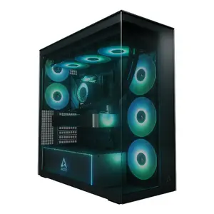 PC Case ARCTIC Xtender (Black) Premium E-ATX Midi Tower — supports E-ATX, ATX PSUs, 3×140 mm side + 2×120 mm rear fans, 2.5/3.5" drives