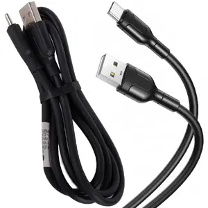 Кабель для зарядки USB-A — USB-C, fusion accessories, 1.4 м, 2.1 A, чёрный
