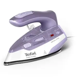 Путевой утюг Tefal DB1612E0, 1000 Вт, пар 35 г/мин, ёмкость 70 мл, 0,75 кг, фиолетово‑белый