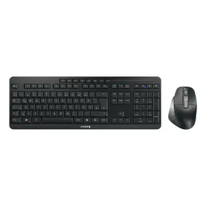 Настольная клавиатура Cherry Stream desktop ultimate — полноразмерная QWERTZ (нем.), USB + RF Wireless + Bluetooth, чёрная, мышь в комплекте