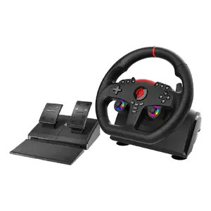 Steering wheel + Pedals SUBSONIC Superdrive 270 GT, wired USB, 270 mm, black, faux leather