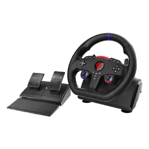 Steering wheel + pedals SUBSONIC Superdrive 270 GT-5, wired USB, 270 mm, black, faux leather