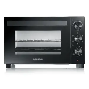 Toaster oven SEVERIN TO 2075 — 30 L capacity, 1600 W, freestanding, black, grill function