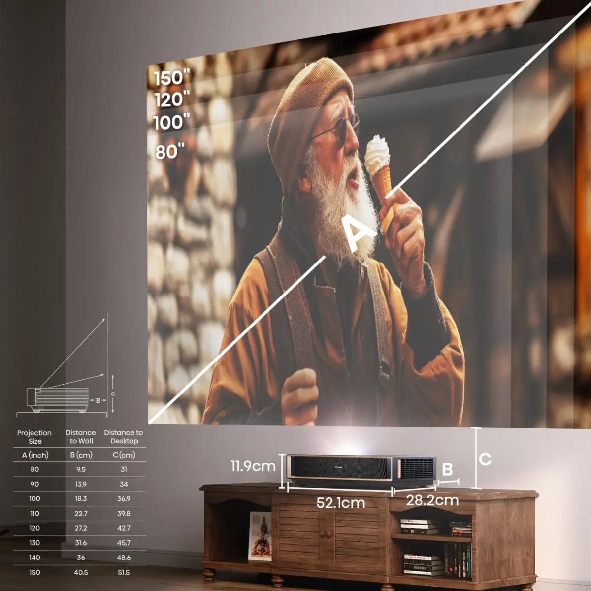 Hisense PT1 Ultra Short Throw 4K Laser Projector Photo 5
