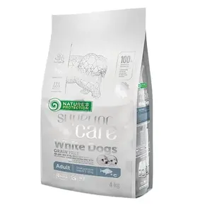 Сухой корм для собак nature’s protection White Dogs GF White Fish Adult Small 4 кг — безглютеновый, белок 24%, жир 13%