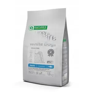 Sausais suņu barības nature’s protection White Dogs Herring Adult Small Breeds 1,5 kg – zivis, 25% olbaltumvielu, 16% tauku, jutīgai gremošanai, pilnvērtīgs