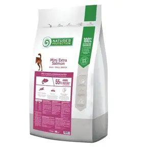 Dry dog food nature’s protection Mini Extra Salmon 7.5 kg — adult small breeds, 25% protein, 13% fat