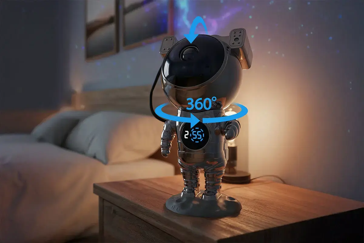 MANTA Astronaut HW-STAR02 star projector with clock Photo 4