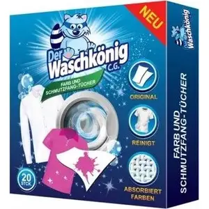 Лайнеры для стирки — салфетки для ловли цвета Der Waschkönig 20 шт.