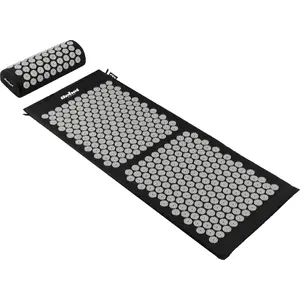 Akupresūras paklājs ar spilvenu Rebel XL 110x42 cm, pelēki tapu elementi