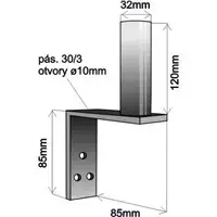 Antenas sienas kronšteins WFmetal K123285 Photo 2