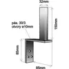 Sienas antenas turētājs mini WFmetal K153285 Photo 3