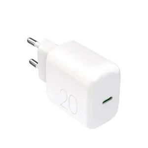 Wall charger PURO DAILY 1 USB-C 20W, indoor AC-powered, 1× USB-C, white