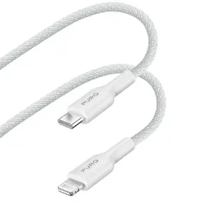 Lightning to USB-C cable PURO PUCAPLTUSBCFABK4WHI 1.2 m White