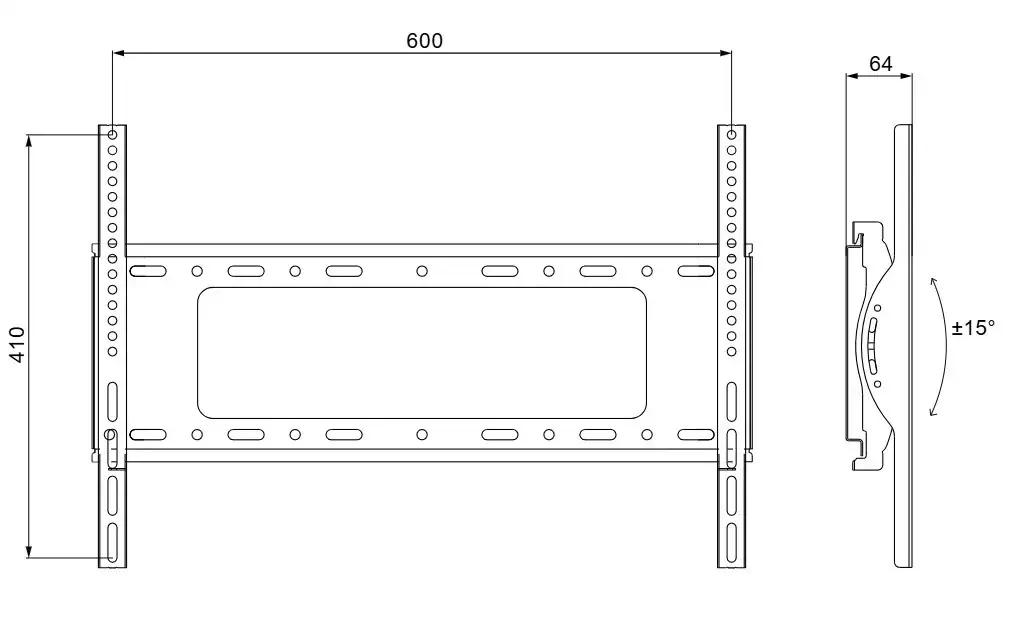 Wall mount ESTAR C55 for 32–75" TVs Photo 3