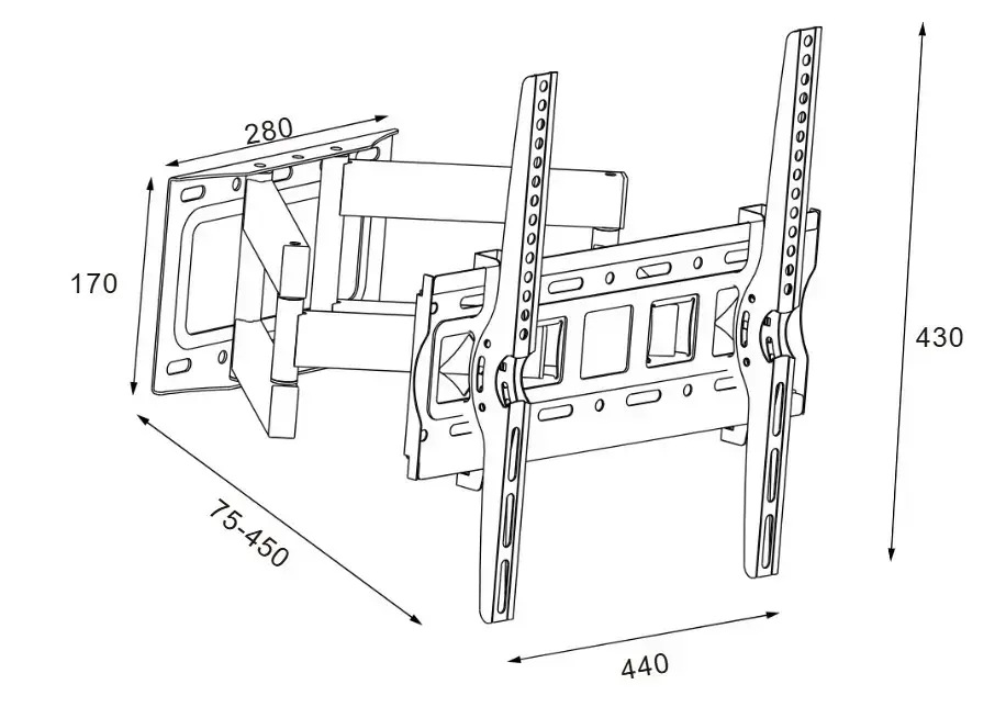 Настенное крепление ESTAR CP412 для ТВ 22–65" до 40 кг Photo 3