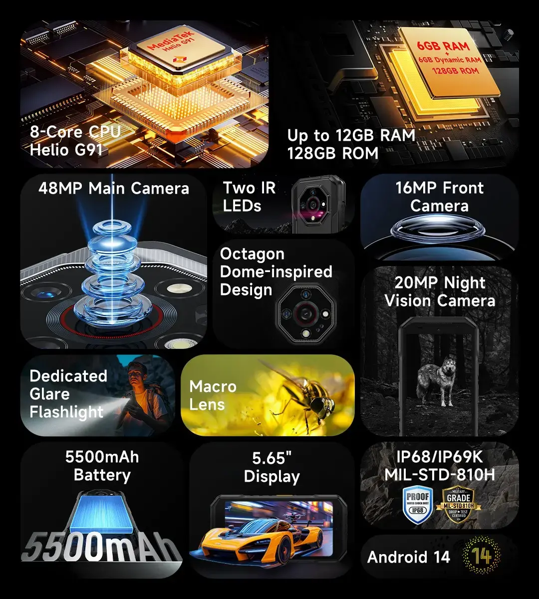 UleFone Armor X32 4G смартфон — 6 ГБ, 128 ГБ Photo 2