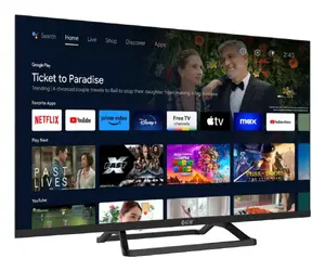 eSTAR 32A3T2 32 collu HD Smart LED televizors, melns plakans ekrāns, 1366 x 768, Wi-Fi, DVB-T2/C/S2 uztvērējs