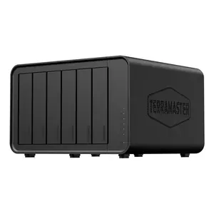 NAS TerraMaster F6-424 MAX desktop — Intel Core i5-1235U, 8 GB DDR5, 6 bays, black