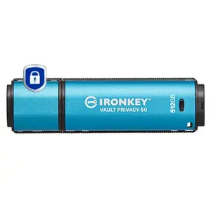 USB‑накопитель KINGSTON IronKey Vault Privacy 50 512 ГБ — USB‑A 3.2 Gen1, аппаратное шифрование AES‑256, FIPS 197