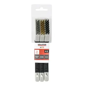 Stiepļu birstu komplekts KREATOR KRTH50101 — 3 gab., 25 rindas, stieples 10 mm