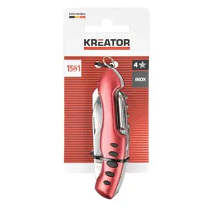 Карманный нож KREATOR KRTH00802, 15 функций, длина лезвия 52 мм, толщина 1.30 мм
