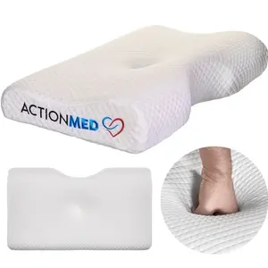 Ortopēdiska spilvena ActionMed PO200AM — anatomiska putas galvai un kaklam, 590×350 mm, maksimālais augstums 11 cm, mazgājams pārvalks