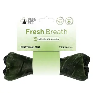Функциональное лакомство для собак PAKA ZWIERZAKA Pepe Vet Bone Fresh Breath, жевательное с говядиной, 70 г, без злаков