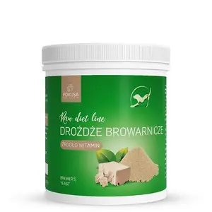 Dietary supplement POKUSA Brewer's Yeast Raw Diet Line 250 g — nutritional powder for dogs, gluten-free, sugar-free
