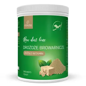 Dietary supplement for pets POKUSA Brewer's Yeast 1000 g — powder for skin and coat support