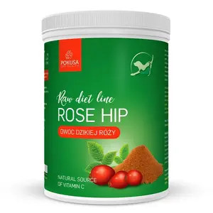 Complementary raw diet additive POKUSA Pokusa Raw Diet Line Rose Hip 200 g — powder, grain-free, urinary system support
