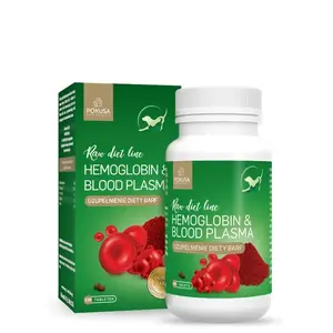 Tablet supplement POKUSA Pokusa Raw Diet Line Hemoglobin & Blood plasma 120 tablets — for dogs and cats, protein 74.20%, weight 60 g